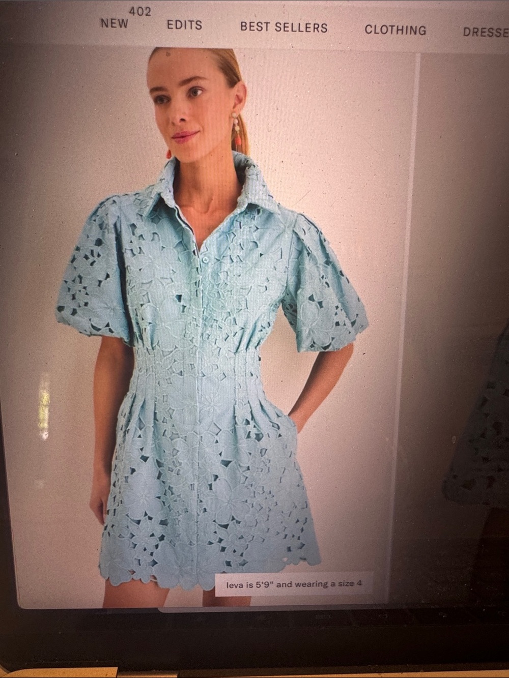 Tuckernuck 

Cameo blue eyelet mini Delaney dress